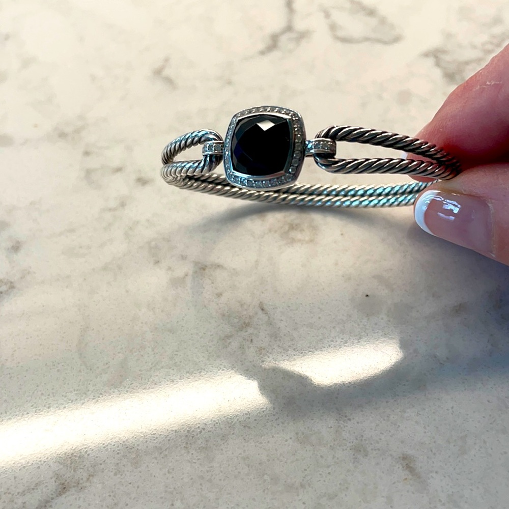 David Yurman Black Onyx and Diamond bracelet